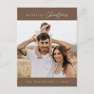 Carte Postale Photo de famille Noël le plus joyeux, Moderne et C