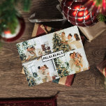 Carte Postale Photo de famille Noël Quatre | Fête de Falalala<br><div class="desc">Photo de famille Noël Quatre | Fête de Falalala</div>