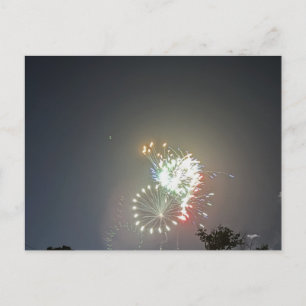 Carte postale photo de feu d'artifice