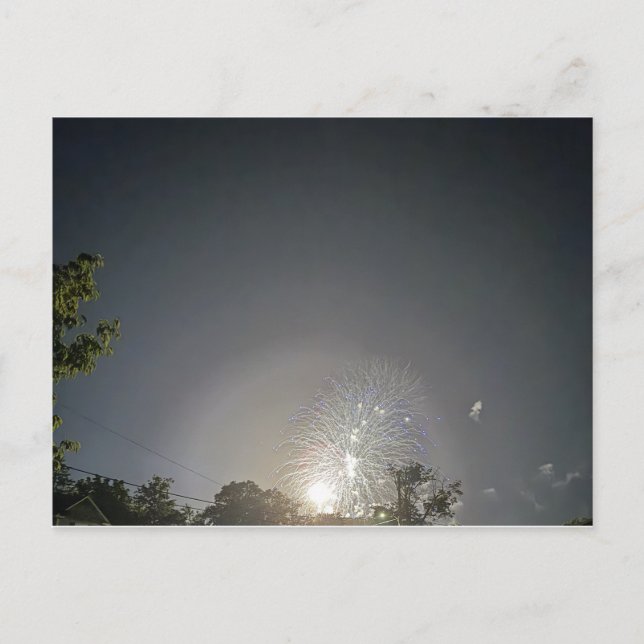 Carte postale photo de feu d'artifice (Devant)
