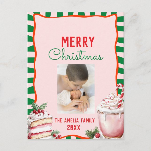 Carte Postale Photo de friandises de Noël Groovy  (Devant)