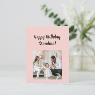 Carte Postale Photo de grand-mère Anniversaire personnalisé