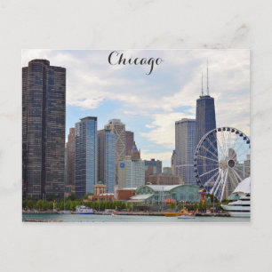 Carte Postale Photo de la jetée de la marine de Chicago Illinois