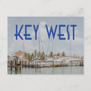 Carte Postale Photo de la marina Key West Florida avec bateaux