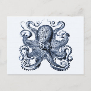 Carte Postale Photo de la marine Blue Octopus par Ernst Haeckel