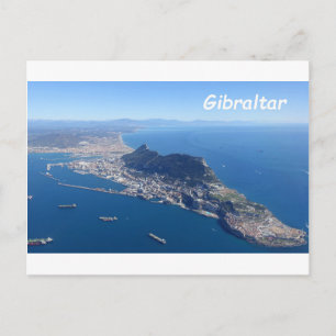 Carte Postale Photo de la roche de Gibraltar vue du dessus
