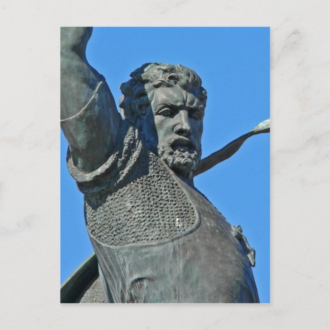 Carte Postale Photo de la statue du parc Balboa de El Cid Utilis (Devant)