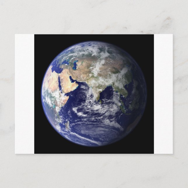 Carte Postale Photo de la Terre - Hémisphère Est (Devant)