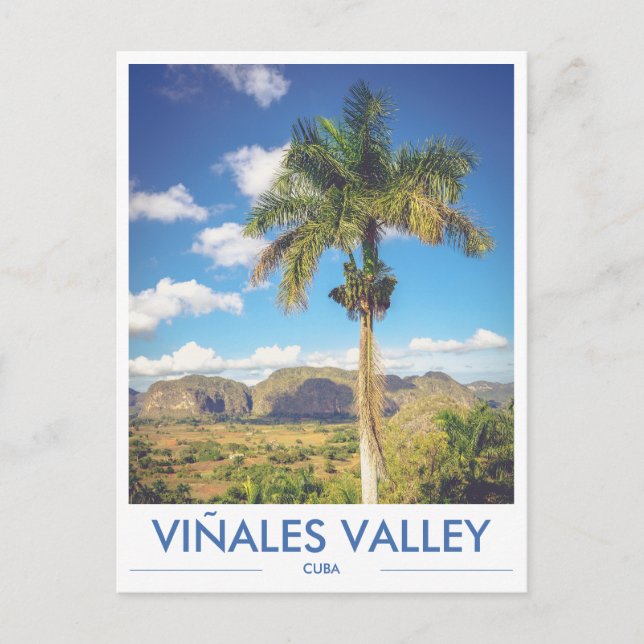 Carte postale photo de la vallée de Viñales à Cuba (Devant)