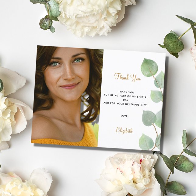 Carte Postale Photo de l'eucalyptus anniversaire merci (Créateur téléchargé)