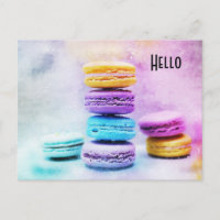 Photo de macarons colorés délicieux