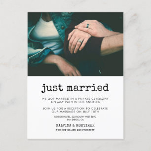 Carte Postale Photo de machine à écrire Vintage mariée