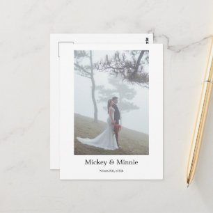 Carte postale photo de mariage personnalisée à jam