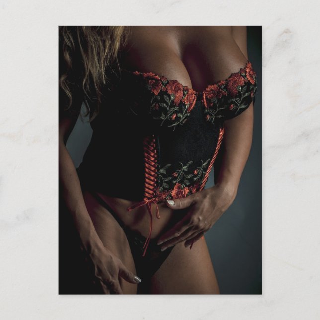 Carte postale photo de modèle de lingerie (Devant)