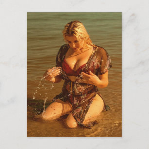 Carte postale photo de modèle de mode Bikini