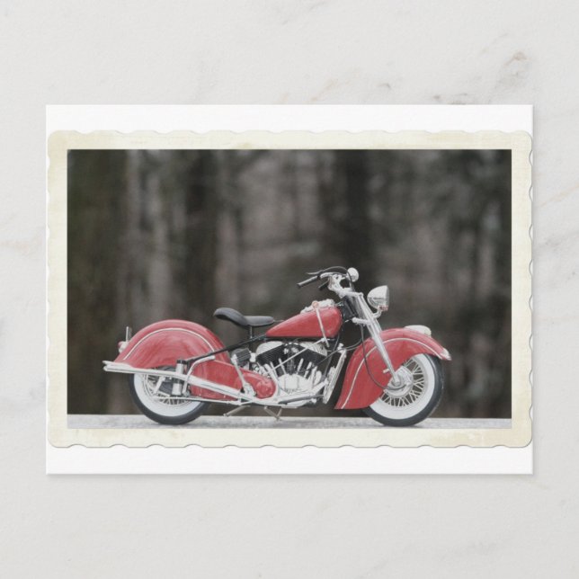 Carte Postale Photo de moto couleur ancienne (Devant)