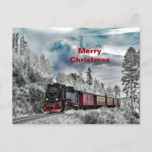 Carte Postale Photo de neige du train