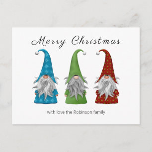 Carte Postale Photo de Noël de Noël de Gonk personnalisée minima