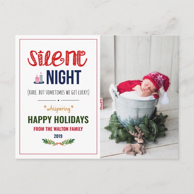 Carte postale photo de Noël 'Nuit silencieuse' (Devant)