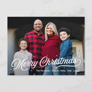 Carte postale photo de Noël Timeless Glow Merry Ch