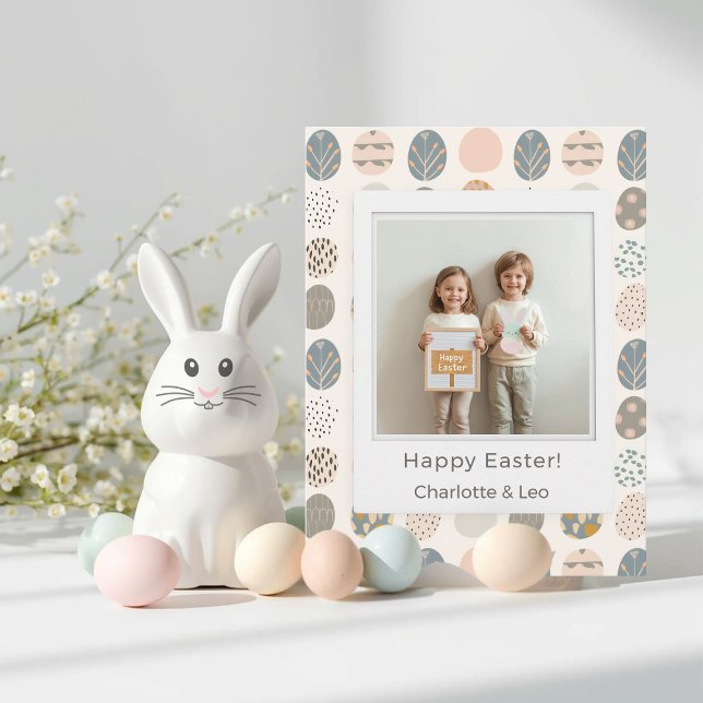 Carte postale photo de Pâques pastel tendance | Pe (Créateur téléchargé)