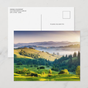 Carte Postale Photo de paysage naturel panoramique de collines o