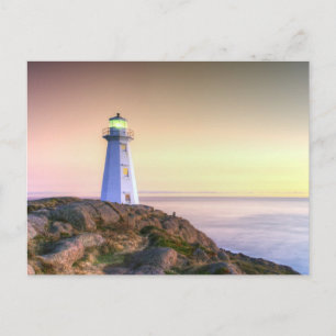 Carte Postale Photo de phare et de coucher de soleil