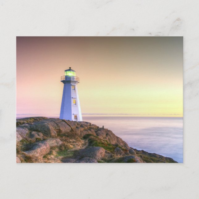 Carte Postale Photo de phare et de coucher de soleil (Devant)
