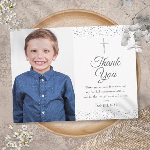 Carte Postale Photo de première communion remerciement argent