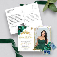 Carte postale photo de Quinceañera avec un diadème