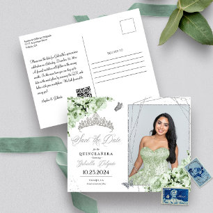 Carte postale photo de Quinceañera avec un diadème