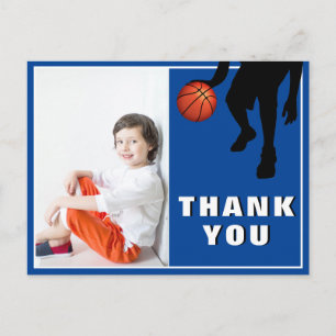 Carte Postale Photo de remerciement d'anniversaire de basket-bal