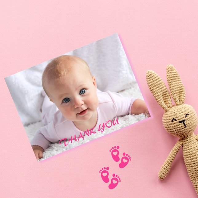 Carte Postale Photo de remerciement de bébé (Créateur téléchargé)