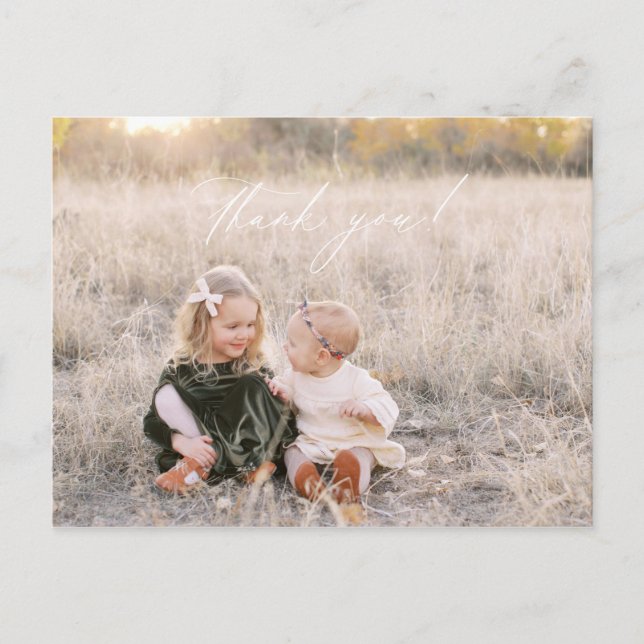 Carte postale photo de remerciement de Noël (Devant)