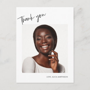 Carte Postale Photo de remerciement de remise de diplôme en scri