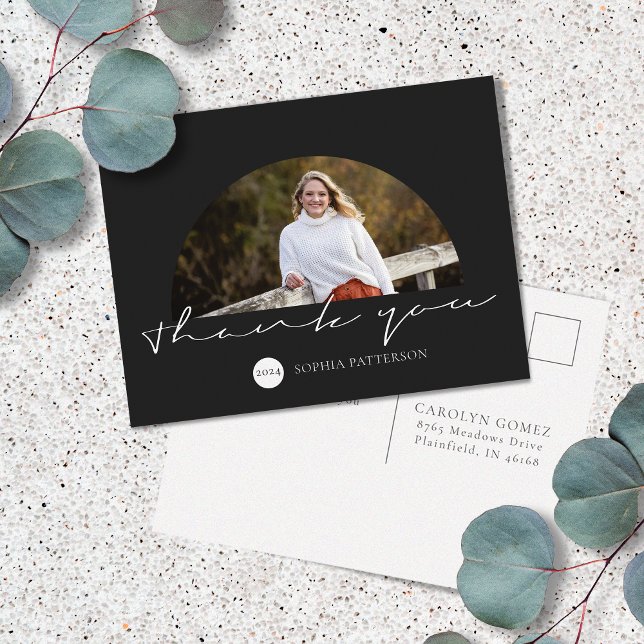 Carte Postale Photo de remerciement minimaliste (Créateur téléchargé)
