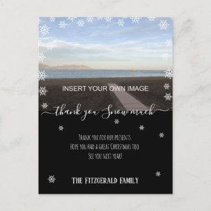 Carte Postale Photo de remerciement personnalisée pour les fêtes
