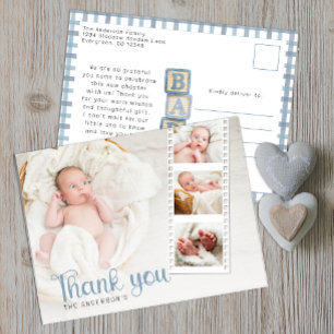 Carte postale photo de remerciement pour Baby Show