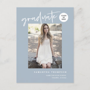 Carte Postale Photo de remise de diplôme au lycée de style pouss