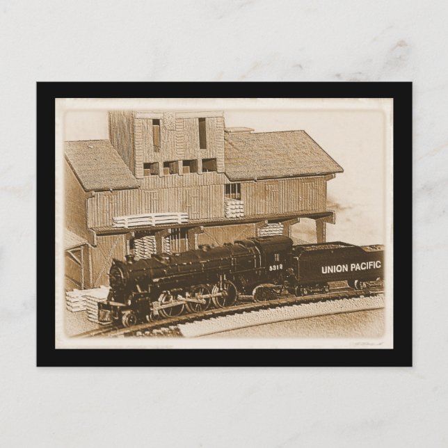 Carte Postale Photo de train à modèle ancien (Devant)