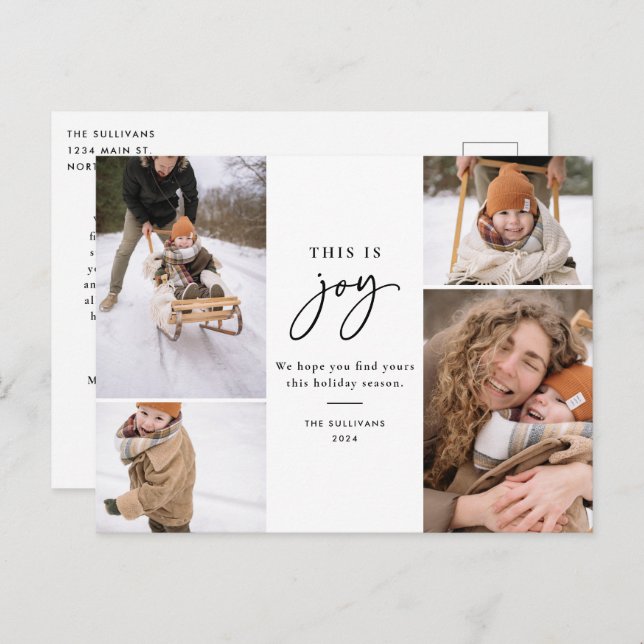 Carte postale photo de vacances C'est de la joie (Devant / Derrière)