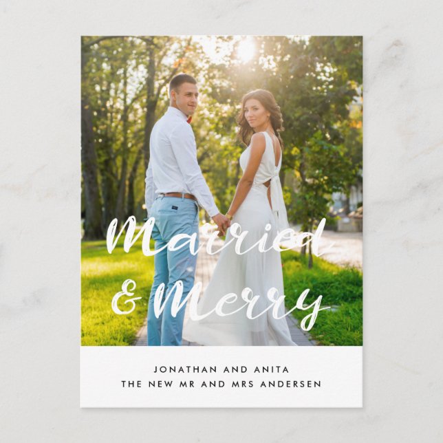 Carte Postale Photo de vacances Marié et Merry Newlyweds (Devant)