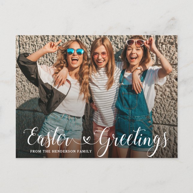 Carte Postale Photo de voeux de Pâques moderne (Devant)