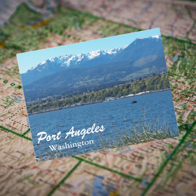 Carte Postale Photo de voyage de Port Angeles, Washington (In Situ Map)