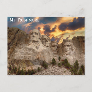 Carte Postale Photo de voyage du Mont Rushmore Dakota du Sud