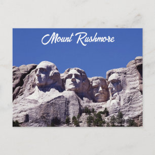 Carte Postale Photo de voyage du Mont Rushmore Dakota du Sud