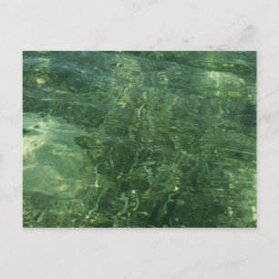Carte Postale Photo d'eau sur l'herbe marine II (Bleu et Vert)