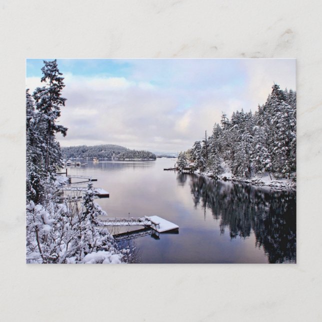 Carte Postale Photo d'hiver de la neige (Devant)