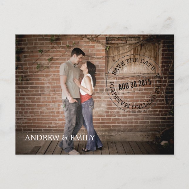 Carte postale photo du cercle du cachet de la date (Devant)