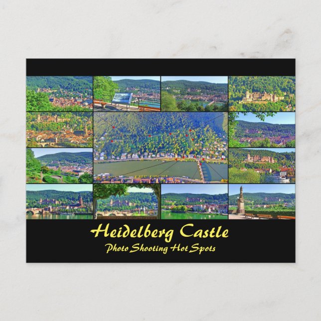 Carte Postale Photo du château de Heidelberg Photo de PostCard H (Devant)